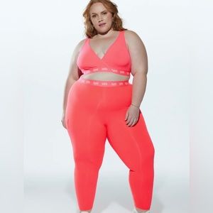 Yitty major label, high waisted, shaping leggings neon, pink, 2X